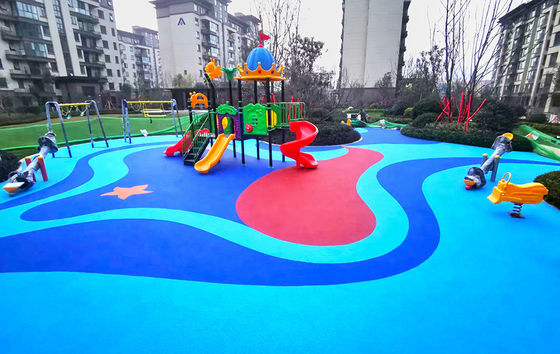 الأرضية المطاطية المضادة للنزلق EPDM ملعب مع الألوان المتعددة المقاومة للأشعة فوق البنفسجية