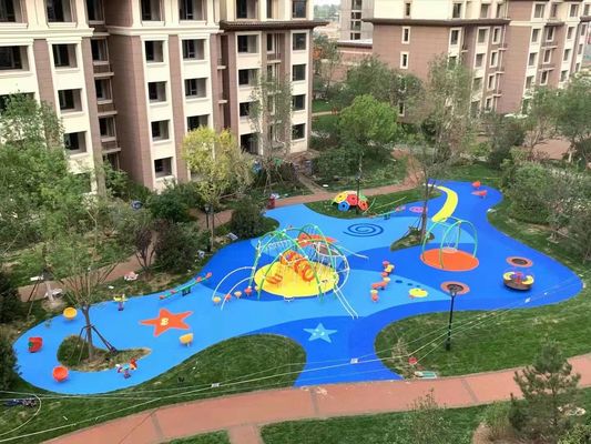 أرضية ألعاب الأطفال في الهواء الطلق الأرضية المطاطية EPDM للحديقة الترفيهية