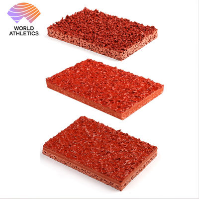 سطح مسار رياضي مطاطي عالي الجذب بواسطة المواد ذات الدرجة المهنية للمسابقة EPDM SBR Granules