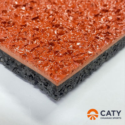 سطح مسار رياضي مطاطي عالي الجذب بواسطة المواد ذات الدرجة المهنية للمسابقة EPDM SBR Granules
