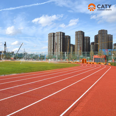 مسار ركض معتمد من ASTM لجميع الأحوال الجوية سطح مطاطي EPDM دائم للاستخدام في الهواء الطلق
