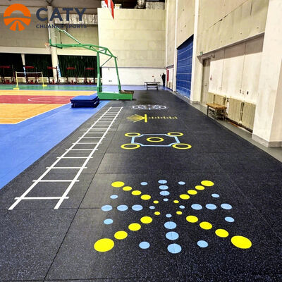 حصائر مطاطية متعددة الوظائف مقاومة للنزلق ودائمة للاستخدام المنزلي والتجاري في صالات الرياضة