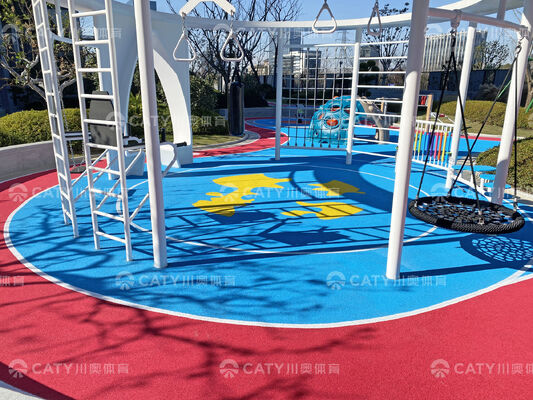 تم اختبار الحبيبات المطاطية المقاومة للأشعة فوق البنفسجية EPDM للسلامة سطح الملعب حماية الأطفال من السقوط