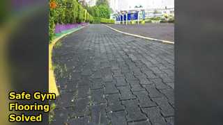 أرضيات الصالة الرياضية من البلاط المطاطي على شكل عظمة الكلب سهلة التركيب